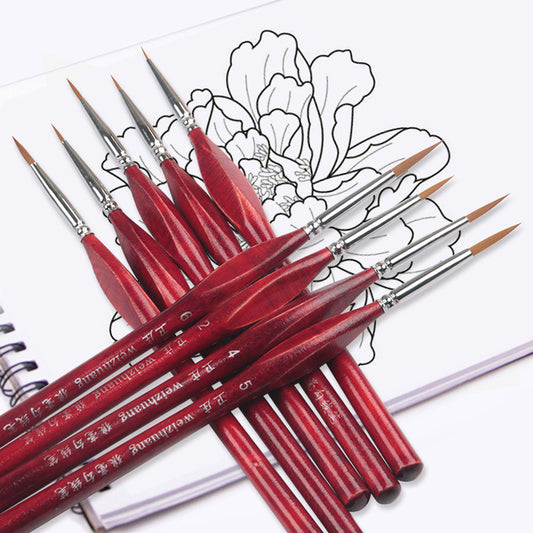 6Pcs/Set Paint By Numbers Brushes Extra Fine Detail