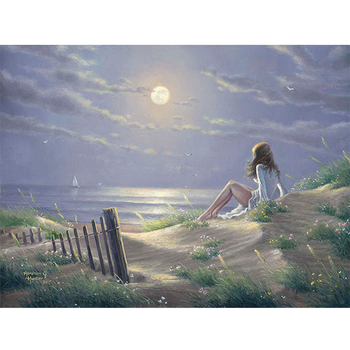 Paint By Numbers, Girl on Beach Scene